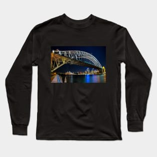 Sydney Harbour at Night, NSW, Australia Long Sleeve T-Shirt